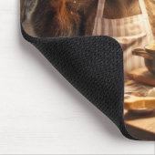 Grizzly Bär Animal Fun Kochen Küche glücklich Mousepad (Ecke)