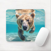 Grizzly Bär Animal Fun Natlaying Mousepad (Mit Mouse)