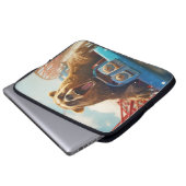 Grizzly Bär Animal Fun Roller Untersetzer Happy Ti Laptopschutzhülle (Vorne Knopf)