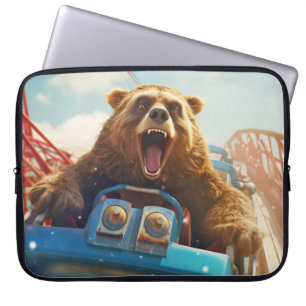 Grizzly Bär Animal Fun Roller Untersetzer Happy Ti Laptopschutzhülle