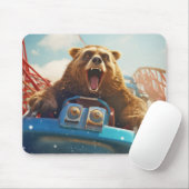 Grizzly Bär Animal Fun Roller Untersetzer Happy Ti Mousepad (Mit Mouse)