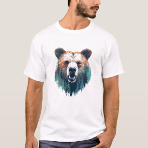 Grizzly Bär Animal World Wildlife Beauty Painting T-Shirt