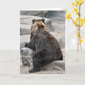 Grizzly Bär denkt an dich Karte (Gelbe Blume)