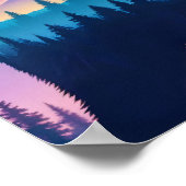 Grizzly Bär Double Exposure Tierart im Freien Poster (Ecke)