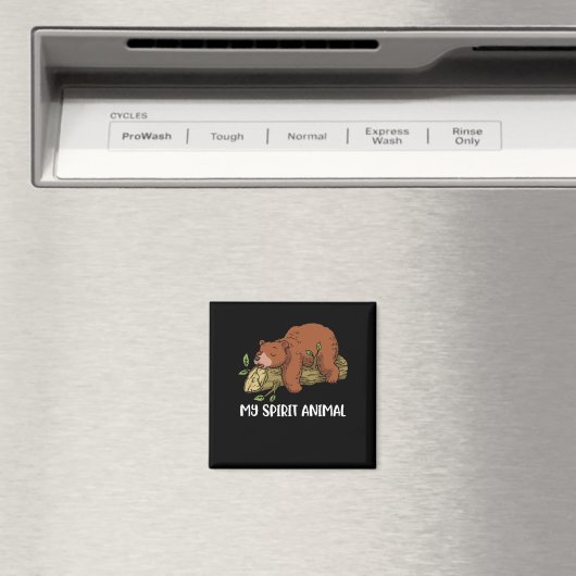 Grizzly Bär gibt Männern mein Geist Tier Grizzly Magnet (In Situ (Geschirrspüler))