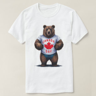 Grizzly Bär Kanada-Tag T-Shirt