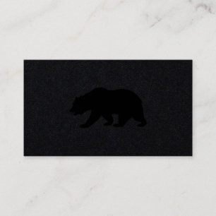 Grizzly-Bär-Logo Luxus Schwarz Visitenkarte