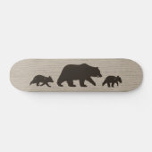 Grizzly-Bär mit CUB-Silhouetten Skateboard (Horizontal)