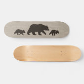 Grizzly-Bär mit CUB-Silhouetten Skateboard (Horizontal)