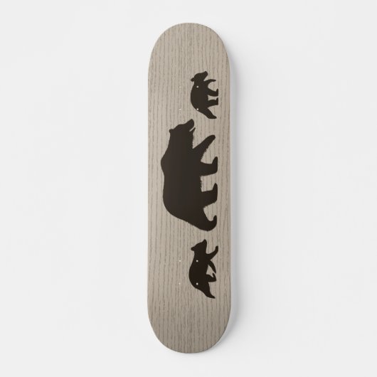 Grizzly-Bär mit CUB-Silhouetten Skateboard (Vorne)