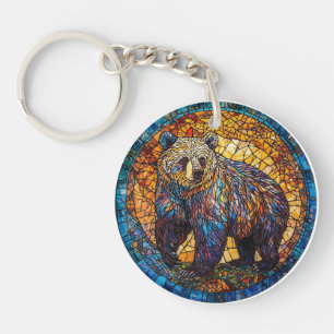 Grizzly-Bär-Porträt Schlüsselanhänger