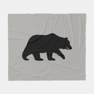 Grizzly-Bär-Silhouette Wildtier Wildes Tier Fleecedecke