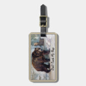 Grizzly-Bär tun nicht Touch mein Gepäckanhänger (Vorderseite vertikal)