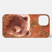 Grizzly Bären Cub in Fireweed Painting Wildlife Ar iPhone Hülle (Rückseite (Horizontal))