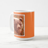 Grizzly Bären Cub in Fireweed Painting Wildlife Ar Kaffeetasse (Vorderseite Links)
