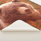 Grizzly Bären Cub in Fireweed Painting Wildlife Ar Sherpadecke (3/4)