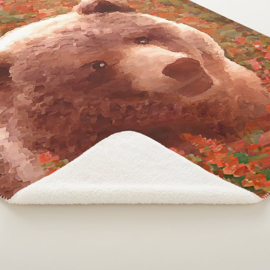 Grizzly Bären Cub in Fireweed Painting Wildlife Ar Sherpadecke (3/4)