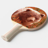 Grizzly Bären Cub in Fireweed Painting Wildlife Ar Tischtennis Schläger (Vorderseite)