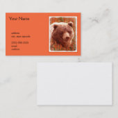 Grizzly Bären Cub in Fireweed Painting Wildlife Ar Visitenkarte (Vorne/Hinten)