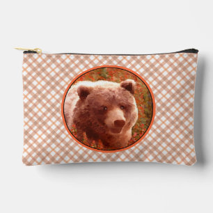 Grizzly Bären Cub in Fireweed Painting Wildlife Ar Zubehörtasche