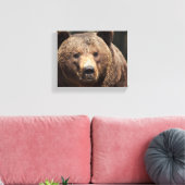 GRIZZLY BÄREN FOTOGRAFIE WRAPPED CANVAS LEINWANDDRUCK (Insitu (Wohnzimmer))
