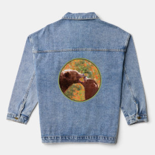Grizzly Bären Mama und Cub Painting Art Jeansjacke