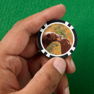 Grizzly Bären Mama und Cub Painting Art Pokerchips