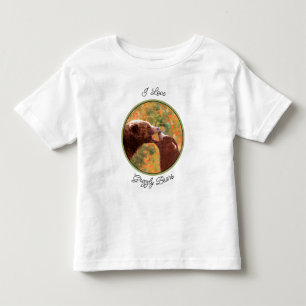 Grizzly Bären Mama und Cub Painting Wildlife Art T Kleinkind T-shirt