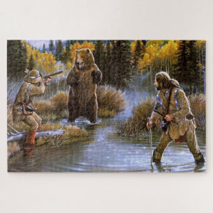 Grizzly-Bärenjagd - Wer jagt wen Puzzle