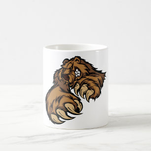 Grizzly Bärenklaue Maskottchen Kaffeetasse