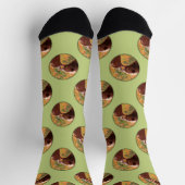 Grizzly Bärenmutter und Cub Painting Art Socken (Oben)