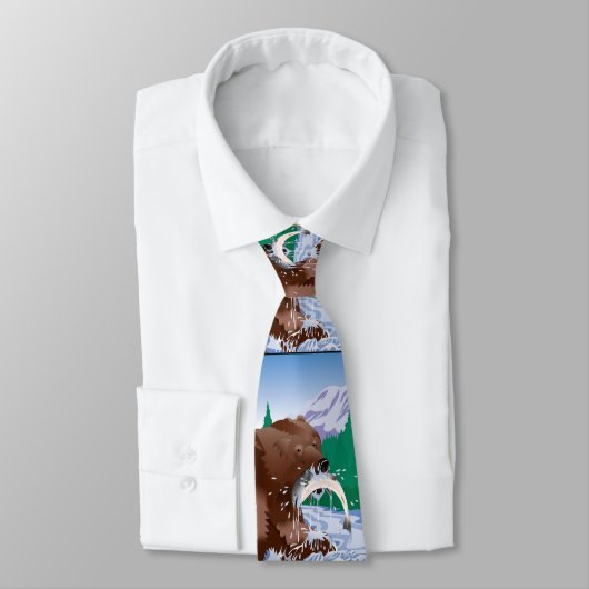 Grizzly-Bärn-Krawatte Krawatte (Gebunden)