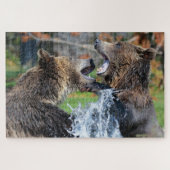 Grizzly Bars kämpfen Jigsaw Puzzle (Horizontal)
