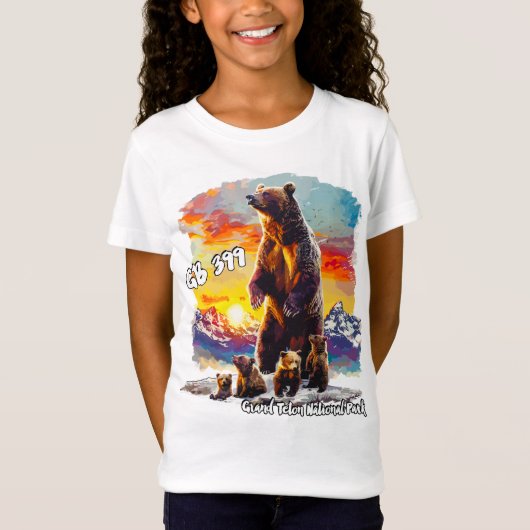 Grizzly Bear 399 4 Cubs Grand Teton Nationalpark T-Shirt (Vorderseite)