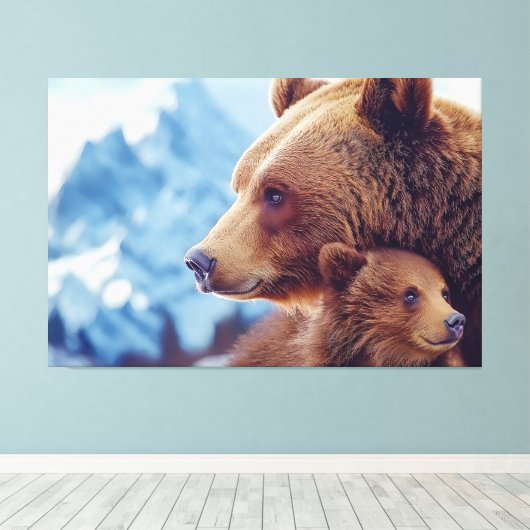 Grizzly Bear 399, GB 399 Leinwanddruck (Insitu (Holzboden))
