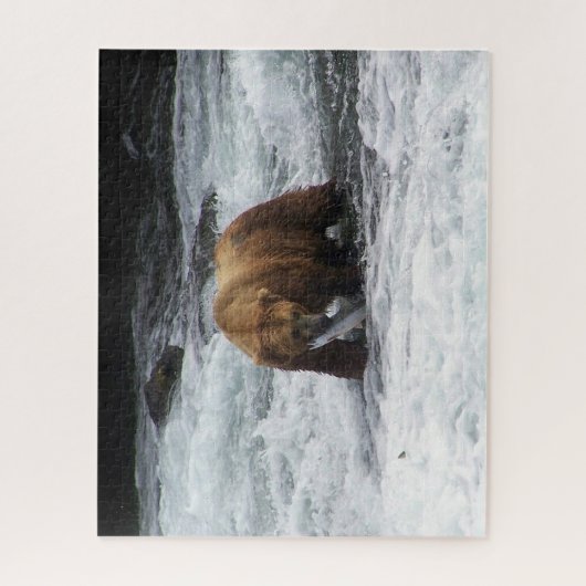 Grizzly Bear Alaska Lachs Angeln Puzzle (Vertikal)