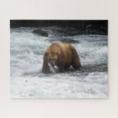 Grizzly Bear Alaska Lachs Angeln Puzzle (Horizontal)