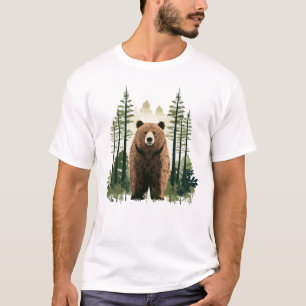 Grizzly Bear Animal Beauty Art T-Shirt