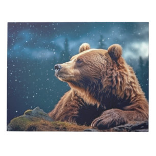 Grizzly Bear Animal Nature Majestic Wild Notizblock
