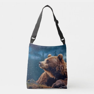 Grizzly Bear Animal Nature Majestic Wild Tragetaschen Mit Langen Trägern