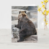 Grizzly Bear Birthday Spaß Karte (Gelbe Blume)