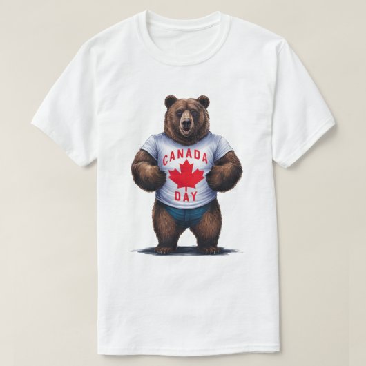 Grizzly Bear Canada Day T-Shirt (Design vorne)
