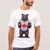 Grizzly Bear Canada Day T-Shirt (Vorderseite)