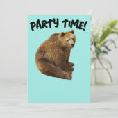 GRIZZLY BEAR CUSTOM Party Einladungen (Stehend Vorderseite)