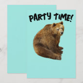 GRIZZLY BEAR CUSTOM Party Einladungen (Vorne/Hinten)