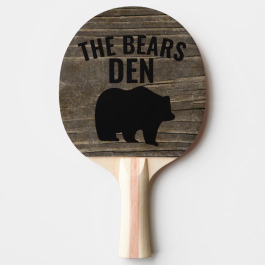 GRIZZLY BEAR DEN PONG PADDLES TISCHTENNIS SCHLÄGER (Vorderseite)