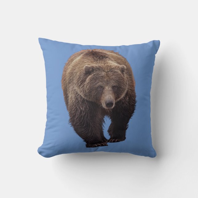 GRIZZLY BEAR DURCH PILLOWS KISSEN (Vorderseite)