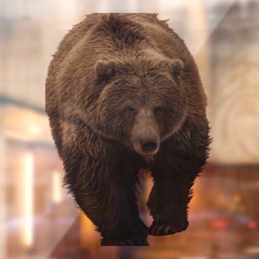 GRIZZLY BEAR FENSTER CLING FENSTERAUFKLEBER (Blatt 2)