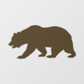 GRIZZLY BEAR FENSTER CLING FENSTERAUFKLEBER (Blatt)