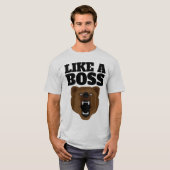 GRIZZLY BEAR FUNNY BOSS MENS T - SHIRT (Vorne ganz)